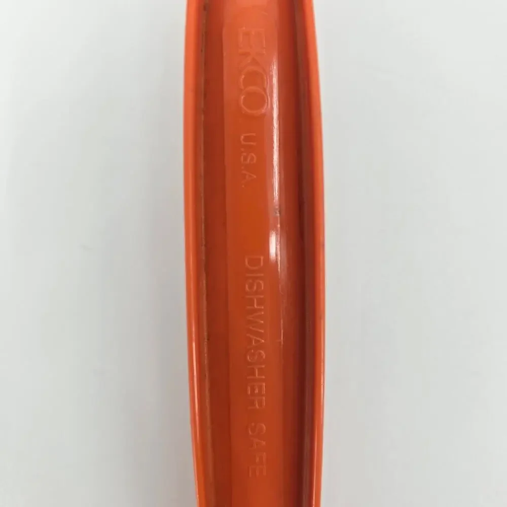 Vintage EKCO Flint Burnt Orange Pasta Server 1970s MCM Nylon Spaghetti Spoon USA
